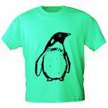 Kinder T-Shirt mit Print - Pinguin - in 2 Farben - 12448 - ATOLL / 134/146