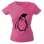 Girly-Shirt mit Print - Pinguin - versch. farben zur Wahl - 12479 - Gr. XS-2XL
