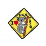 Aufnäher Patches Koalas I love them Gr. ca. 9,5 x 9,5 cm 01611