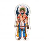 Aufnäher Patches Indianer mit Tomahawk Gr. ca. 5,8 x 13,3 cm  20583