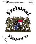 PVC - Aufkleber - Wappen Freistaat Bayern - 301514 - Gr. ca. 7,8 x 9,5 cm