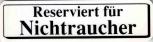Schild - Reserviert für Nichtraucher - Gr. 11x3 cm - 308007