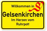 Hinweis- Schild - Willkommen in Gelsenkirchen - 308238 - Gr. ca. 15 x 10 cm - Ruhrgebiet