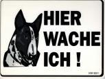 Hinweis- Schild - HIER WACHE ICH ! - Gr. 20 X 15 cm - 308251 - Tiere Wachhund