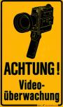 Hinweis- Schild - ACHTUNG! VIDEO-Überwachung - Gr. 25 X 15 cm - 308815
