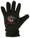 Handschuhe Fleece mit Einstickung FEUERWEHR Helm Spitzhacke Leiter 31546 schwarz