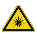Schild Warnzeichen nach ISO 7010 - Warnung vor optischer Strahlung - 320207 Gr. ca. 19cm x 16cm