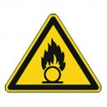 Schild Warnzeichen nach ISO 7010 - Warnung vor brandfördernden Stoffen - 320208 Gr. ca. 19cm x 16cm