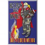 Magnet - Feuerwehr - Gr. ca.8 x 5,5 cm - 38401 - Küchenmagnet