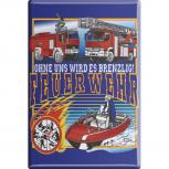 Magnet - Feuerwehr - Gr. ca. 8 x 5,5 cm - 38402 - Küchenmagnet
