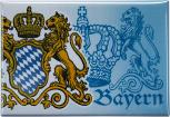 Magnet - BAYERN - Löwe Krone Wappen - Gr. ca. 8 x 5,5 cm - 38556 - Küchenmagnet