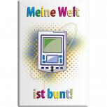 MAGNET - Meine Welt ist Bunt - Gr. ca. 8 x 5,5 cm - 38802 - Küchenmagnet