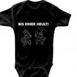 Babystrampler mit Print – Bis einer Heult – 08493 schwarz - 0-24 Monate