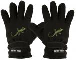 Handschuhe Fleece mit Einstickung Echse Gekko 56535 schwarz