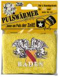 Schweißband Pulswärmer - BADEN Wappen - 56550 gelb