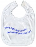 Baby-Lätzchen mit Druckmotiv  - Danke Papa...kein Dortmunder.. - 07077 - weiss