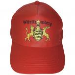 Baseballcap mit Einstickung - Wappen Würtemberg - 68247 rot