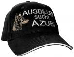 Baseballcap mit Einstickung Schäferhund Ausbilder sucht Azubi 69726 schwarz