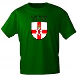 Kinder-T-Shirt mit Print Fahne Flagge Nothern Ireland Nordirland K76099 dunkelgrün Gr. 86-164
