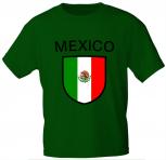 T-Shirt mit Print Fahne Flagge Mexico Mexiko 76407 dunkelgrün Gr. S-3XL