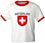 T-Shirt Unisex mit Print - Schweiz - 76444 weiß - Gr. S-2XL