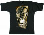 T-Shirt mit Print - Wikinger Mystery Skull Schädel - 92005 schwarz - Lizens-Serie Milosch© - Gr. S-2XL