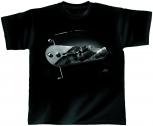 T-Shirt unisex mit Print - Ground Control - von ROCK YOU MUSIC SHIRTS - 10372 schwarz - Gr. S