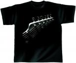 T-Shirt unisex mit Print - Space Guitar - von ROCK YOU MUSIC SHIRTS - 10382 schwarz - Gr. S