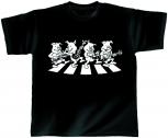 T-Shirt unisex mit Print - Zebra Pigs - von ROCK YOU MUSIC SHIRTS - 10402 schwarz - Gr. S