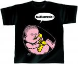 T-Shirt unisex mit Print - baldissoweit Saxophon - von ROCK YOU MUSIC SHIRTS - 10362 schwarz - Gr. S