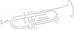 Aufkleber Applikation - Trompete - AP0667 - silber / 30cm