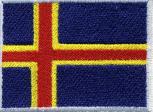 AUFNÄHER - ALAND ISLAND (FINLAND) - Gr. ca. 8cm x 5cm (21564) Stick Applikation Patches - Länderflagge Fahne Nation