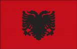 Autoländerfahne - Albanien - Gr. ca. 40x30cm - 78008 - Länderfahne mit Klemmstab, Dekofahne