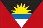 Stockländerfahne - Antigua und Barbuda - Gr. ca. 30x40cm - 77011 - Schwenkflagge