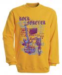 Sweatshirt mit Print - Rock forever - S10254 - gelb / XL