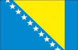Auto-Flagge - Bosnien - Gr. ca. 40x30cm - 78028 - Länderflagge mit Klemmstab, Autoländerfahne