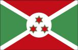 Auto-Fahne - Burundi - Gr. ca. 40x30cm - 78034 - Länderflagge mit Klemmstab, Autoländerfahne