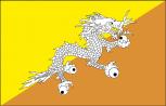 Länderfahne - Butan - Gr. ca. 40x30cm - 77035 - Stockländerfahne