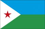 Auto-Fahne - Dschibuti - Gr. ca. 40x30cm - 78043 - Länderflagge mit Klemmstab - Fahne Autoländerfahne