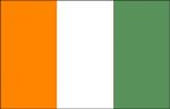 Auto-Flagge - Elfenbeinküste - Gr. ca. 40x30cm - 78046 - Flagge mit Klemmstab - Fahne Autoländerfahne