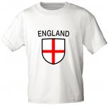 Kinder T-Shirt mit Print - England - 76189 - weiß - Gr. 86-164