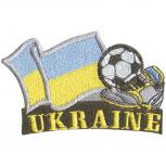 AUFNÄHER Applikation Bügeltransfer Patches - Fußball Ukraine - 77935 - Gr. ca. 8 x 5 cm
