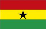 Stockländerfahne - Ghana - Gr. ca. 40x30cm - 77054 - Schwenkfahne Länder Flagge