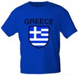 Kinder T-Shirt mit Print - Griechenland Greece - 73056 royalblau Gr. 86-164