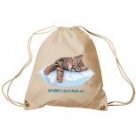 Sporttasche Turnbeutel Trend-Bag Print Cat Katze ruhend auf Kissen - KA072/2