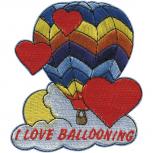 Aufnäher - I love Ballooning - 04981 - Gr. ca. 8 x 9 cm - Patches Stick Applikation