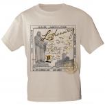 T-Shirt mit Print - Luther - Lutherweg - 12130 - versch. Farben zur Wahl - beige / S