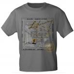 T-Shirt mit Print - Luther - Lutherweg - 12130 - versch. Farben zur Wahl - grau / XL