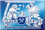 Kühlschrankmagnet - Ruhrpott meine Heimat - Gr. ca. 8 x 5,5 cm - 38782 - Magnet Küchenmagnet