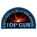 Aufnäher - TOP GUN - 00702 - Gr. ca. 10,5 x 6,5 cm - Patches Stick Applikation